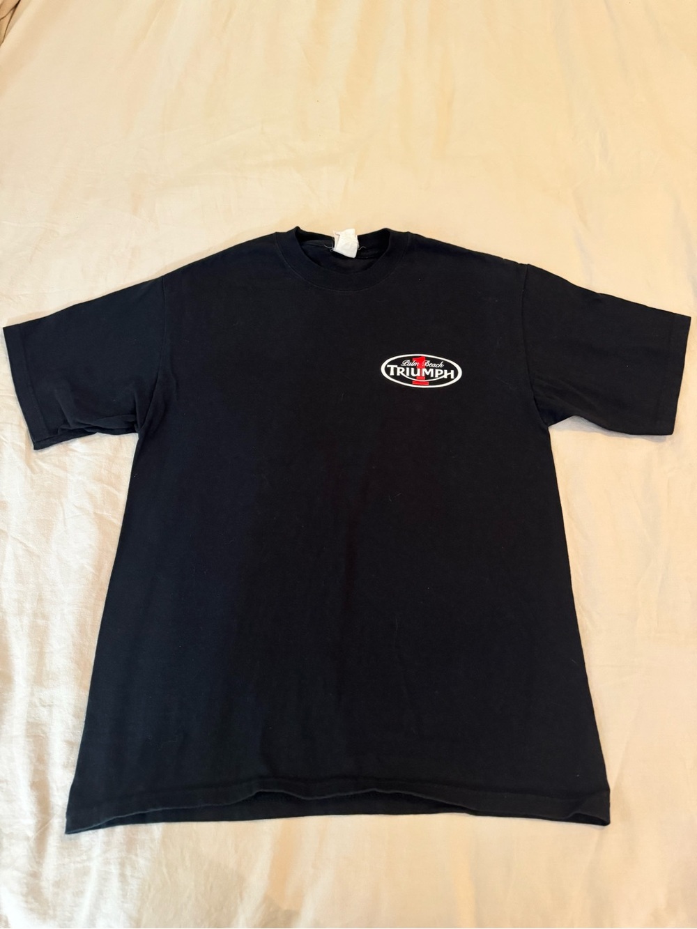 Triumph Palm Beach Men's Black Short Sleeve Logo Tee